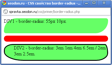 Использование свойства CSS border-radius