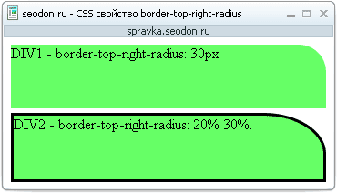 Использование свойства CSS border-top-right-radius в браузере Opera